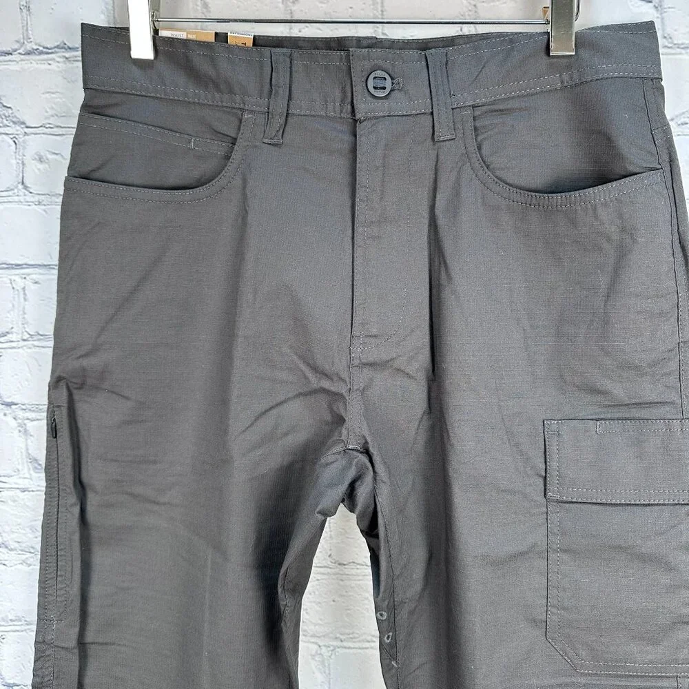 prAna Men's Double Peak‎ Ripstop Tapered Leg Pant, Size W32 x L32, Charcoal